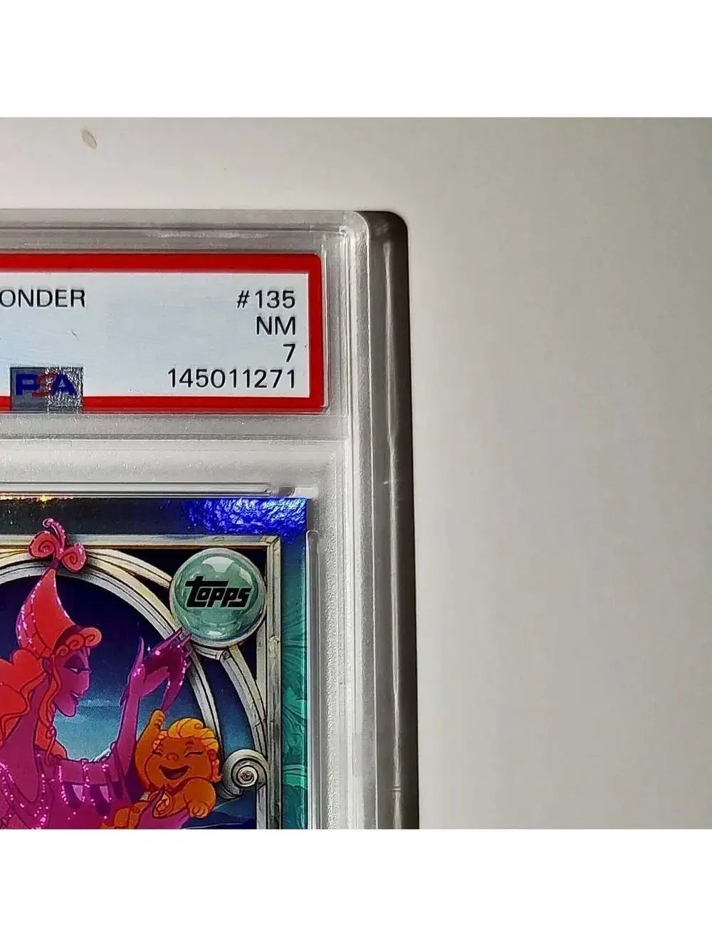 Hera 2025 Topps Disney Wonder #135 Diamond Card Hercules PSA 7